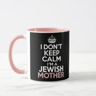 Caneca Eu não fico calmo eu sou uma mãe judia Hanukkah
