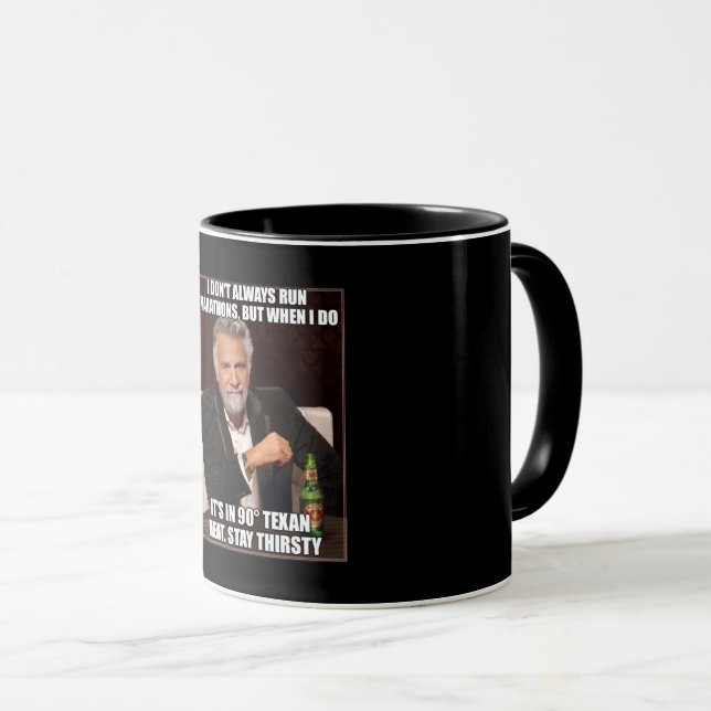 Caneca Eu não funciono sempre maratonas… (Frente Esquerda)