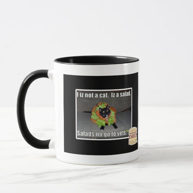 Caneca Eu não gosto de gato. É uma salada. (Esquerda)