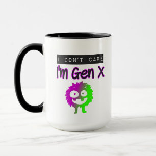 Caneca Eu não me importo que eu seja a Gen X Purple Green