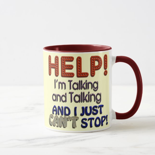 Caneca Eu não posso parar de falar (Direita)