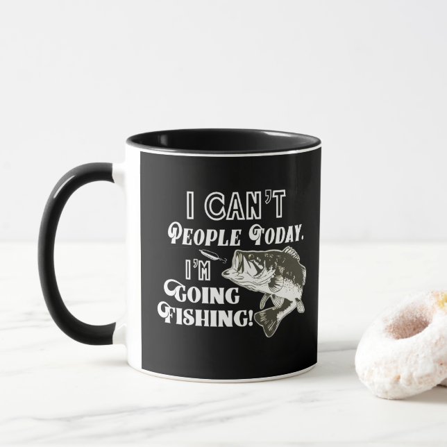 Caneca Eu não posso pessoas que eu estou indo pescando o (Com Donut)