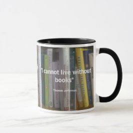 Caneca Eu não posso viver sem as citações dos livros