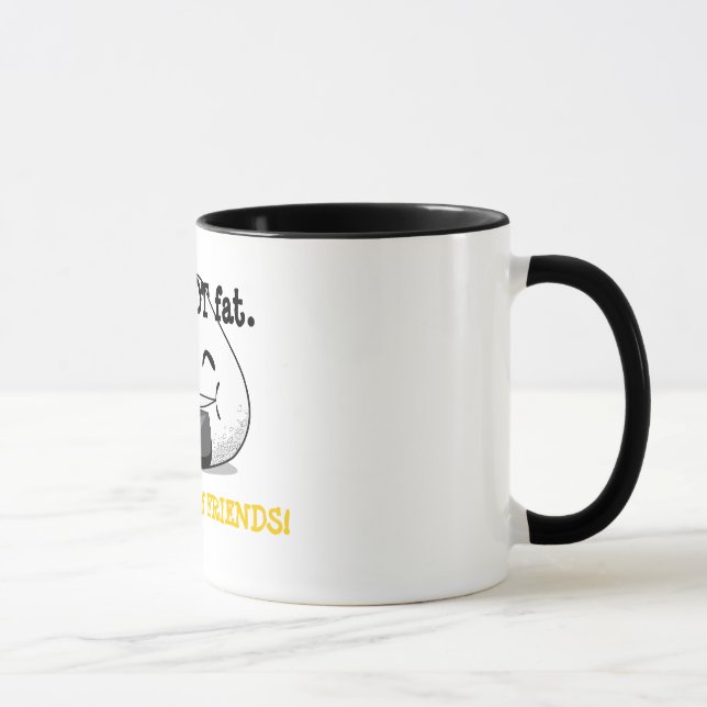 Caneca EU NÃO SOU GORDO. Sou CHEIO de AMIGOS! (Direita)