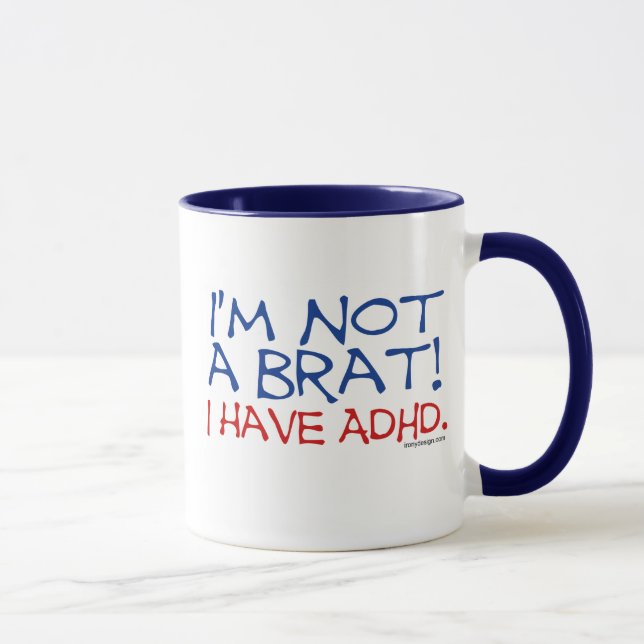 Caneca Eu não sou um pirralho! Eu tenho ADHD (Direita)
