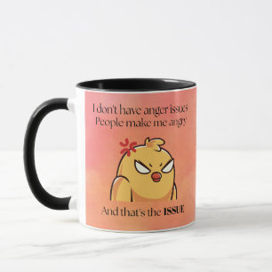 Caneca Eu Não Tenho Problemas de Raiva Pássaro B