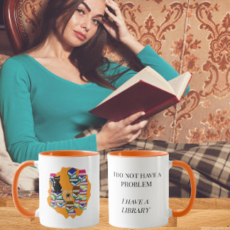 Caneca Eu Não Tenho um Problema, Eu Tenho uma Biblioteca
