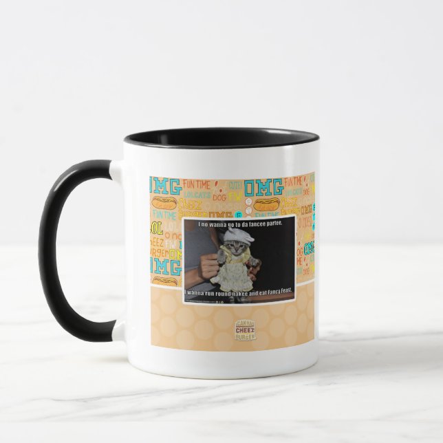 Caneca Eu nenhum quero ir ao partee do fancee da (Esquerda)