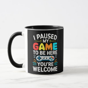 Caneca Eu Parei Meu Jogo Para Estar Aqui Camisas Homens M