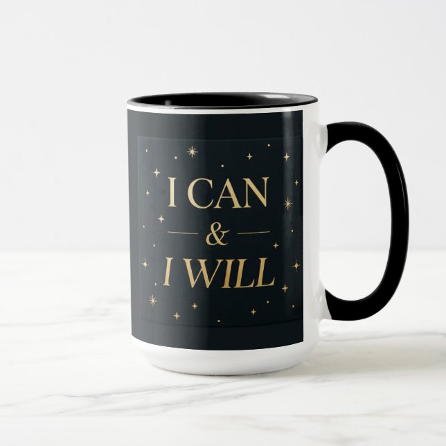 Caneca Eu Posso Eu Vou | Café com Citação Motivaci (Direita)