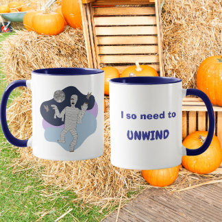 Caneca Eu Preciso Muito Desestressar Design de Múmia Engr