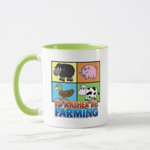 Caneca Eu preferencialmente a agricultura! - pato de vaca