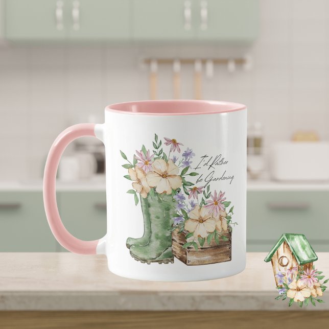 Caneca Eu Preferencialmente De Ser Aquarela De Jardinagem (Criador carregado)