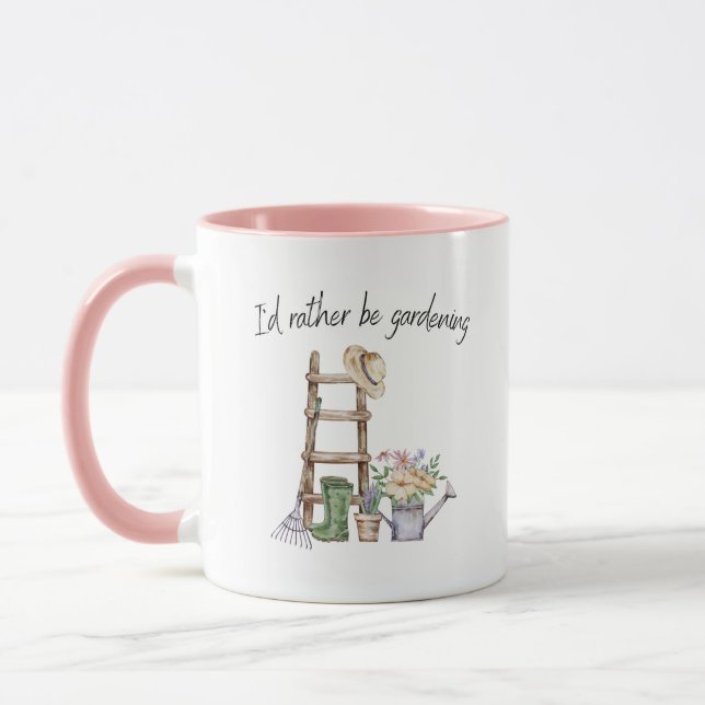 Caneca Eu Preferencialmente De Ser Aquarela De Jardinagem (Esquerda)