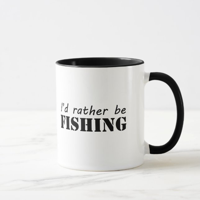 Caneca Eu preferencialmente estaria pescando (Direita)