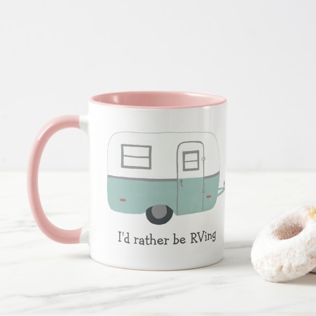 Caneca Eu preferencialmente ser RVing! Reboque de viagens (Com Donut)