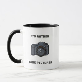 Caneca Eu Preferiria Tirar Fotos – Presente para Amantes 