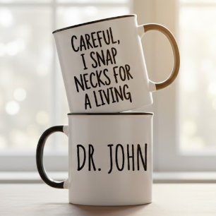 Caneca Eu Quebro Pescoços Para Viver Presente Engraçado d