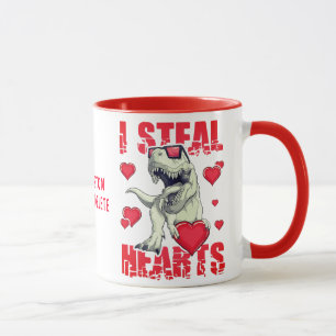 Caneca Eu Roubo Corações Loveasaurus Rex Valentine