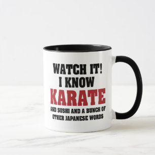 Caneca Eu Sei Karatê! E Sushi E Outras Palavras Japonesas
