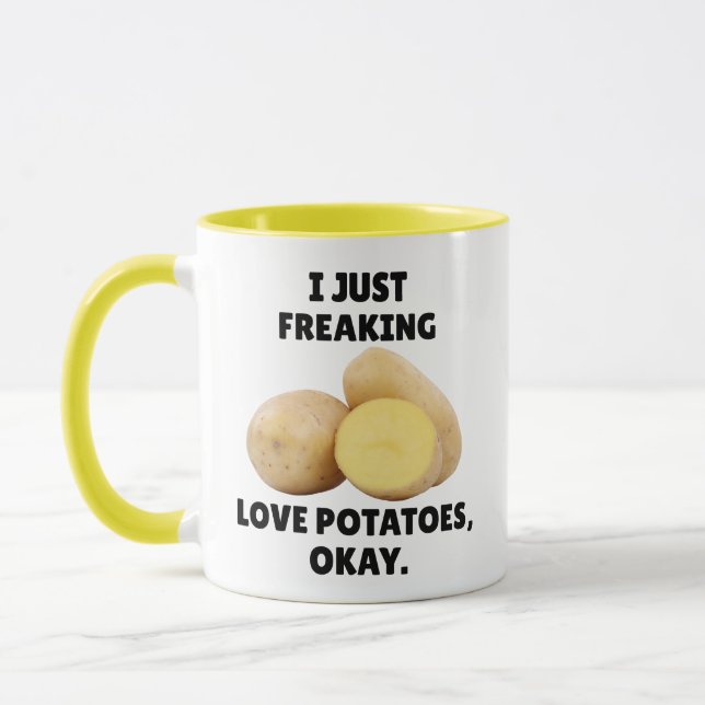 Caneca Eu simplesmente amo batatas engraçadas (Esquerda)