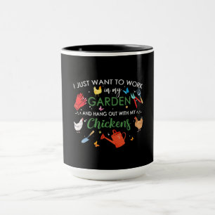 Caneca Eu Só Quero Trabalhar No Meu Jardim E Prender Gali