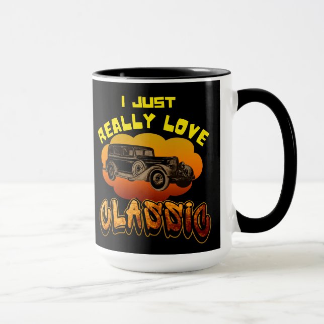 Caneca eu só realmente amo clássico  (Direita)