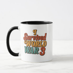 Caneca Eu Sobrevivi à 3ª Guerra Mundial... Retragem Engra