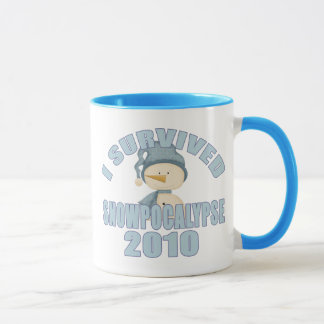 Caneca Eu sobrevivi a Snowpocalypse 2010