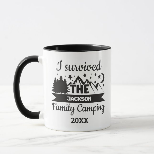 Caneca Eu sobrevivi ao acampamento da família (Esquerda)