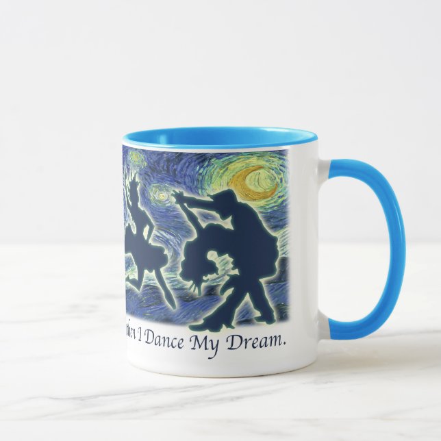 Caneca Eu sonho da dança com estrelas (Direita)