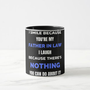 Caneca Eu sorrio porque você é meu pai de direito