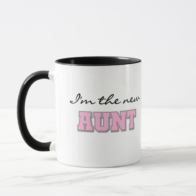 Caneca Eu sou a nova tia camisetas e presentes (Esquerda)