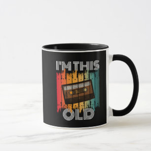 Caneca Eu sou essa antiga fita adesiva retrorativa clássi