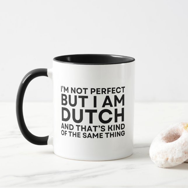 Caneca Eu Sou Holandês E Isso É Mais Ou Menos A Mesma Coi (Com Donut)