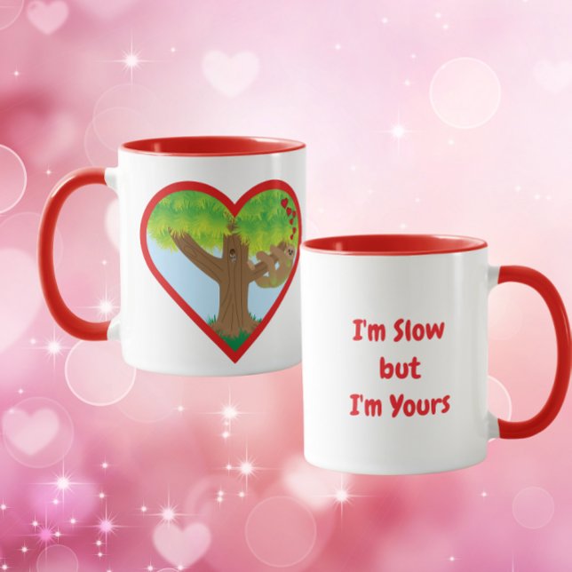 Caneca Eu sou lento, mas sou seu tema da Preguiça (Criador carregado)