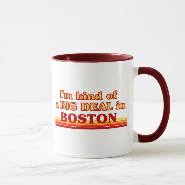 Caneca Eu sou meio que um GRANDE NEGÓCIO em Boston (Direita)