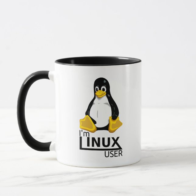 Caneca Eu sou o usuário do Linux (Esquerda)