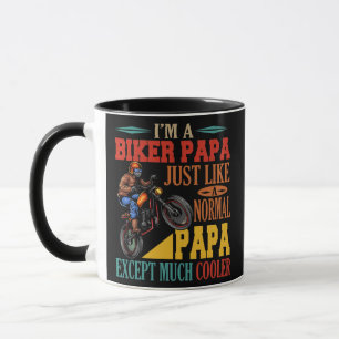 Caneca Eu sou um Biker Papa Engraçado Moto Muito Mais Fri