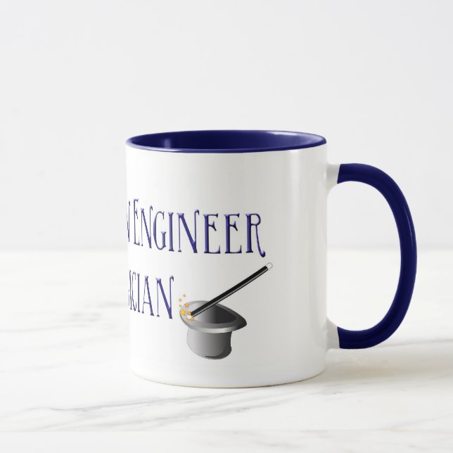 Caneca Eu sou um engenheiro não um mágico (Direita)