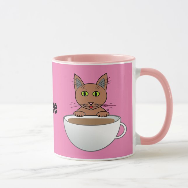 Caneca Eu sou um Gal de Café e Café! Canhão de Gato de Ca (Direita)