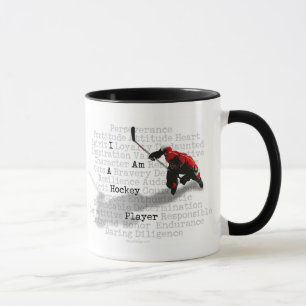 Caneca Eu sou um jogador de hóquei
