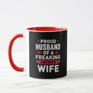 Caneca Eu sou um marido orgulhoso de uma mulher incrível