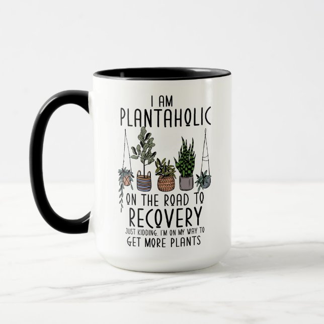 Caneca Eu sou um Plantaholismo no Pai da Fábrica Engraçad (Esquerda)