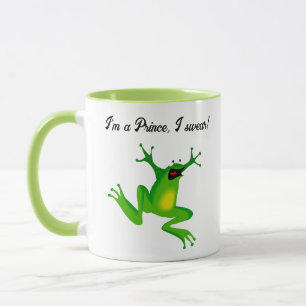Caneca Eu Sou Um Príncipe de Conto de Fadas Sapo Verde En