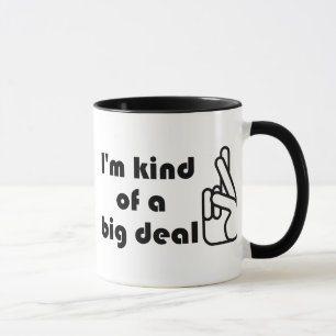 Caneca Eu sou um tipo de "Big Deal Crossed Fingers Mugs"