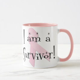 Caneca Eu sou uma Guerreira Sobrevivente ao Câncer de Mam