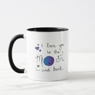 Caneca Eu Te Amo Até a Lua e de Volta Estilo de Amor Sinc