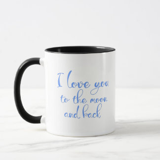 Caneca Eu Te Amo Até a Lua e de Volta Subtil Elegante Est