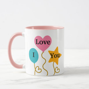 Caneca Eu Te Amo - Balões Românticos Presente de C